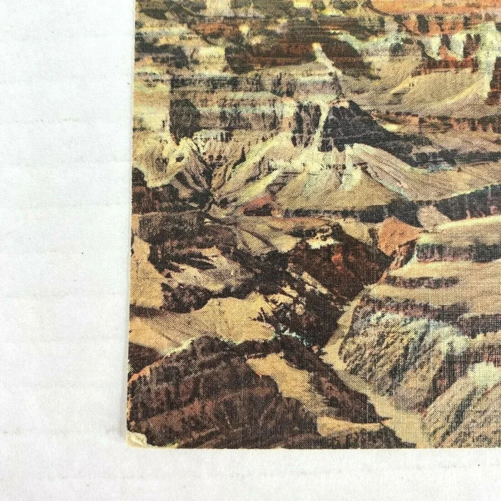 Vintage Hopi Point‎ Grand Canyon Arizona Panorama USA Curteich Linen Postcard